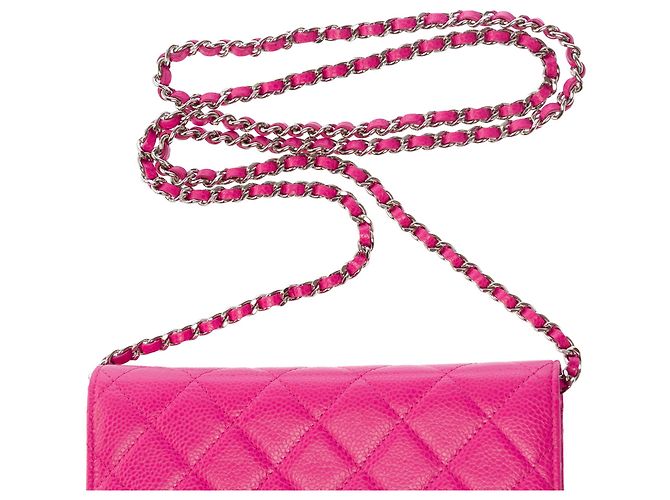 Borsa CHANEL Wallet on Chain in Pelle Rosa - 103562 - vista 8