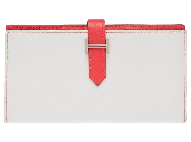 Béarn Hermès Accessorio HERMES Bearn in Pelle Bianca - 103545 Bianco - vista 2