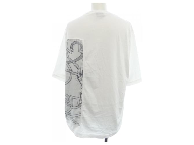 Hermès Camiseta de algodón Hermes M Castaño Blanco - vista 2