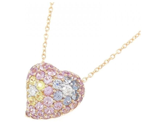 Autre Marque Collana in zaffiri e diamanti Au750 Rosa - vista 3