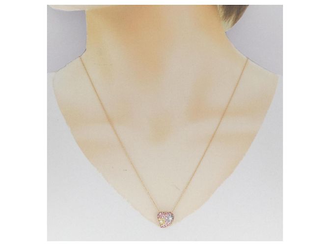 Autre Marque Collana in zaffiri e diamanti Au750 Rosa - vista 6