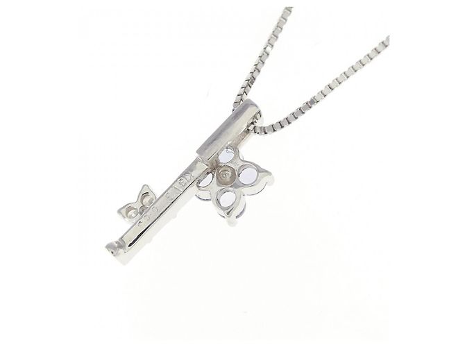 Autre Marque Collana in oro bianco Au750 con tanzanite e diamante Argento - vista 4
