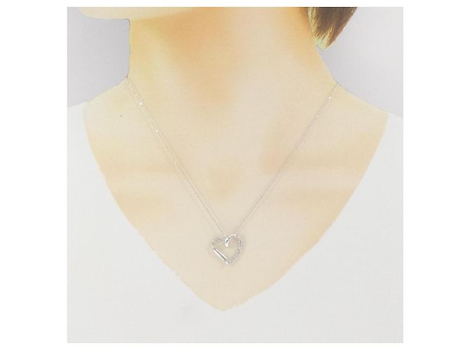 Autre Marque Colar de ouro branco e diamantes Au750 Prata - vista 6