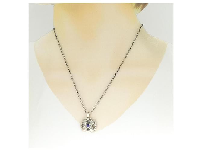 Autre Marque Collana Georg Jensen 925 Argento e Lapislazzuli - vista 6