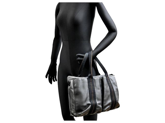 Hermès Hermes Caravan Horizontal Damenhandtasche Schwarz - Ansicht 9