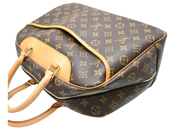 Borsa Louis Vuitton Deauville in monogramma marrone - vista 4