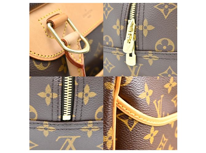 Borsa Louis Vuitton Deauville in monogramma marrone - vista 7