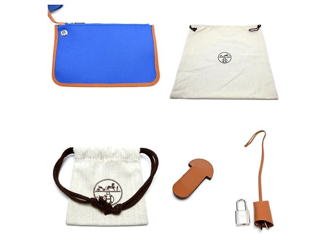 Hermès Borsa Hermes Herbag Zip PM Blu - vista 10