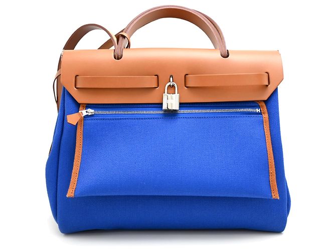 Hermès Borsa Hermes Herbag Zip PM Blu - vista 2