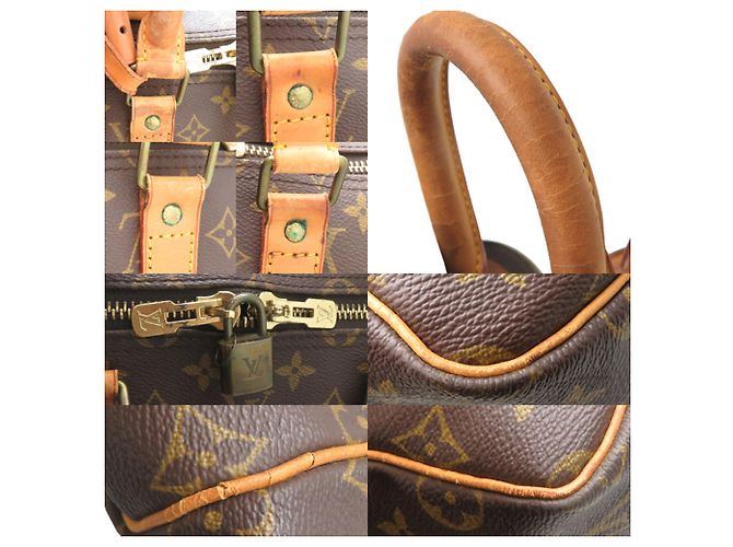 Borsa Boston Louis Vuitton Keepall 55 Marrone - vista 10