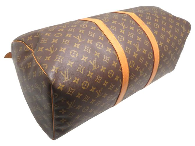 Borsa Boston Louis Vuitton Keepall 55 Marrone - vista 3