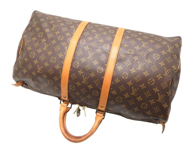 Borsa Boston Louis Vuitton Keepall 55 Marrone - vista 4