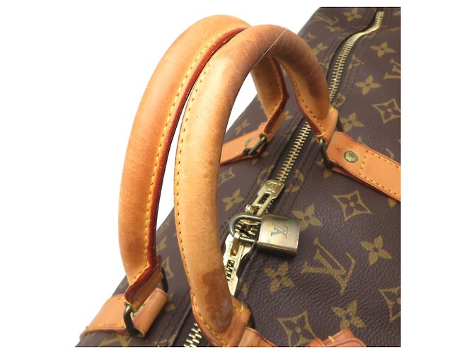 Borsa Boston Louis Vuitton Keepall 55 Marrone - vista 5