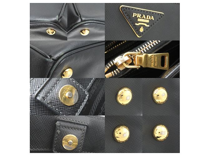 Borsa a mano da donna Prada Galleria BN1874 Nero - vista 10