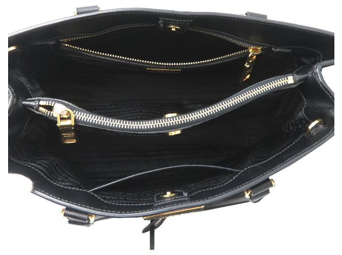 Borsa a mano da donna Prada Galleria BN1874 Nero - vista 6