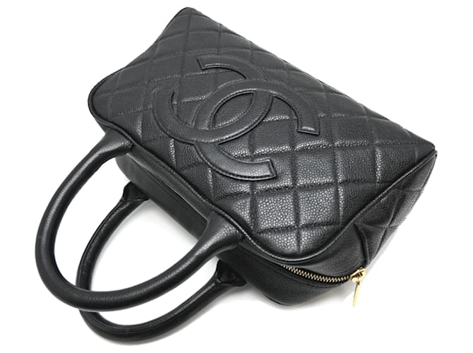 Borsa a mano Chanel Coco Mark Mini Boston Nero - vista 3