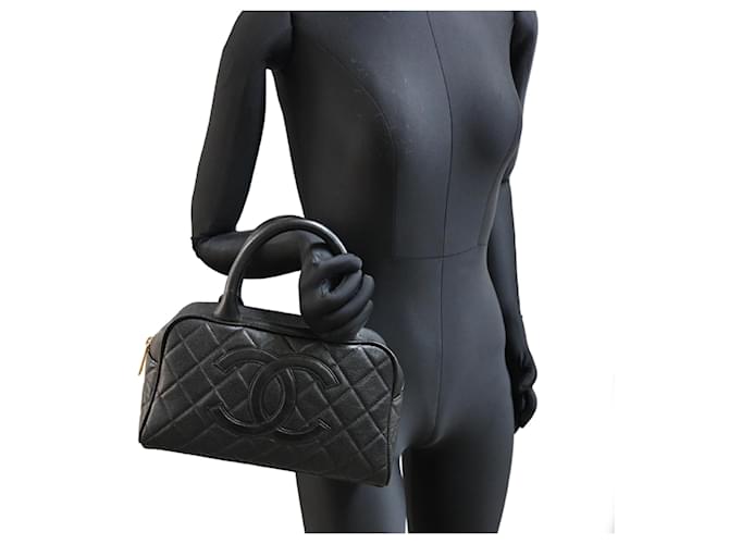 Borsa a mano Chanel Coco Mark Mini Boston Nero - vista 9