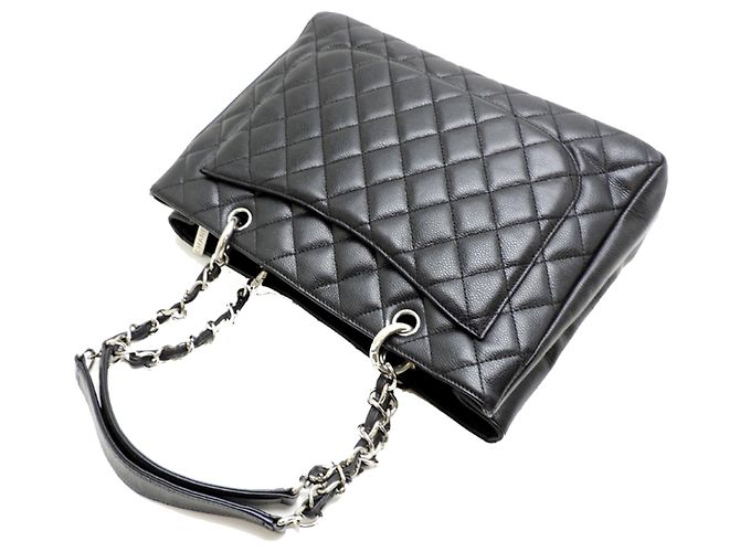 Borsa Tote Chanel GST Grand Shopping Tote Bag Nero - vista 4