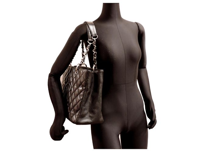 Borsa Tote Chanel GST Grand Shopping Tote Bag Nero - vista 9