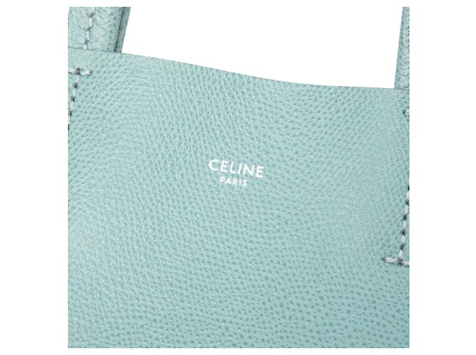 Cabas Céline Tote verticale Celine in pelle di vitello a grana piccola blu Blu chiaro - vista 5