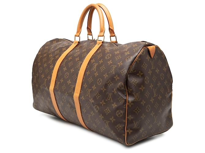 Louis Vuitton Marrone Monogram Keepall 50 - vista 2
