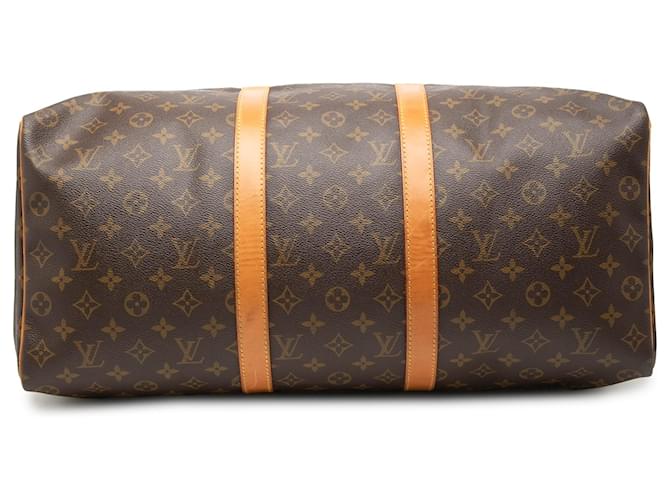 Louis Vuitton Marrone Monogram Keepall 50 - vista 3