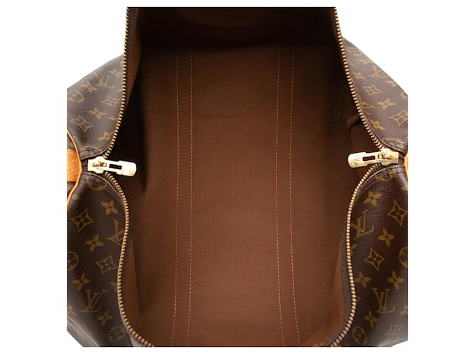 Louis Vuitton Marrone Monogram Keepall 50 - vista 4