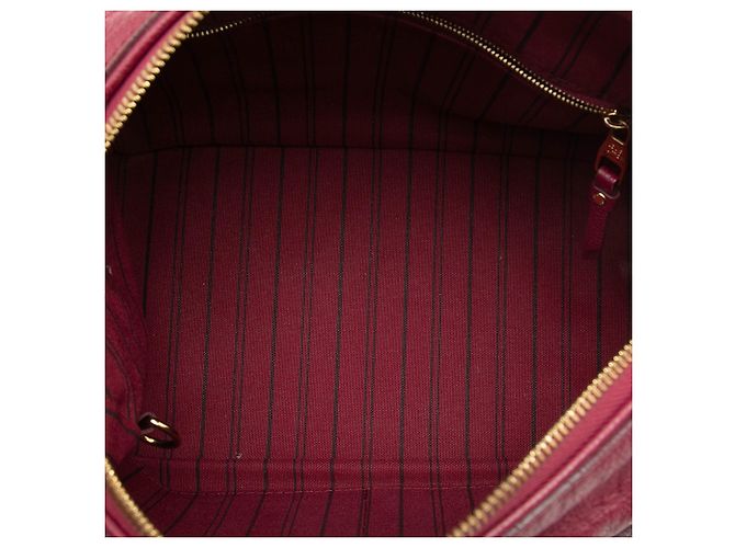 Louis Vuitton Speedy Bandouliere 25 in pelle Monogram Empreinte rosso Bordò - vista 4
