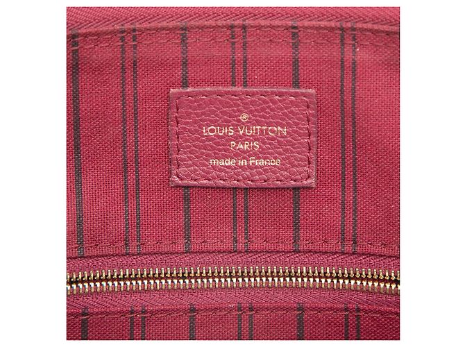 Louis Vuitton Speedy Bandouliere 25 in pelle Monogram Empreinte rosso Bordò - vista 5