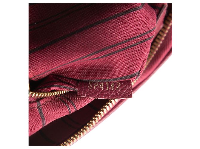 Louis Vuitton Speedy Bandouliere 25 in pelle Monogram Empreinte rosso Bordò - vista 6