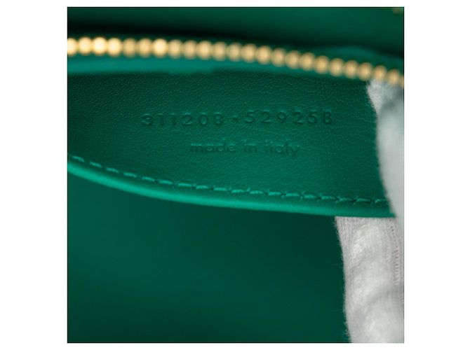 Borsa cabas Chyc in pelle di vitello verde medium Saint Laurent - vista 6