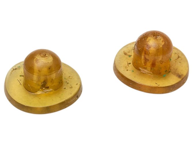 Chanel Gold CC Vergoldete Emaille-Stern Clip-Ohrringe Golden - Ansicht 4