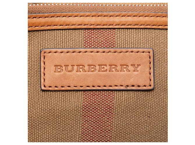 Burberry Ashby Bucket Bag aus Mini Mega Check Canvas in Braun Hellbraun - Ansicht 6