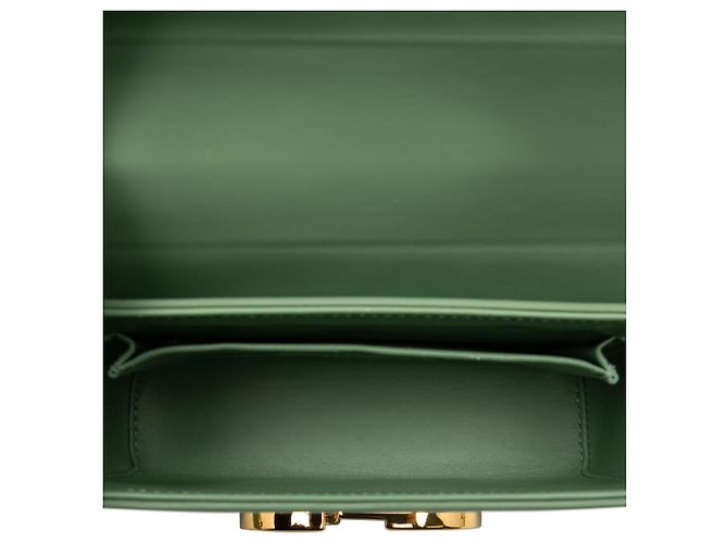 Dior Green Micro Smooth Calfskin 30 Montaigne Flap Verde Verde chiaro - vista 4