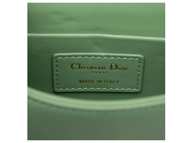 Dior Green Micro Smooth Calfskin 30 Montaigne Flap Verde Verde chiaro - vista 5