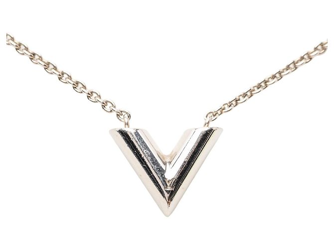 Collana Essential V Supple in ottone argentato Louis Vuitton Argento - vista 2