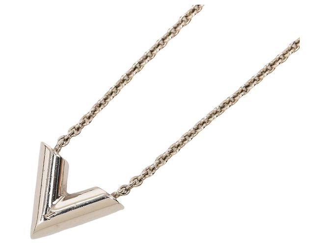 Collana Essential V Supple in ottone argentato Louis Vuitton Argento - vista 4