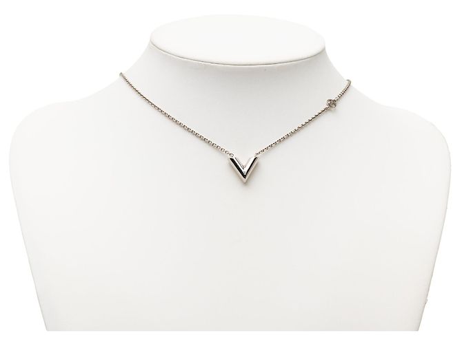 Collana Essential V Supple in ottone argentato Louis Vuitton Argento - vista 8
