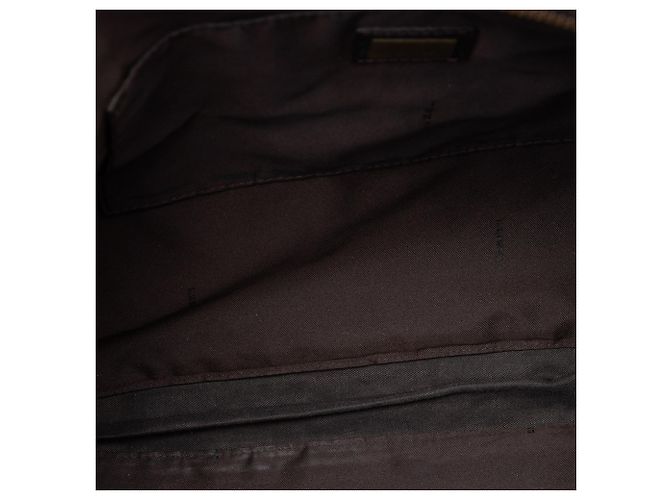 Fendi Marrón Zucca Canvas Crossbody Castaño - vista 4
