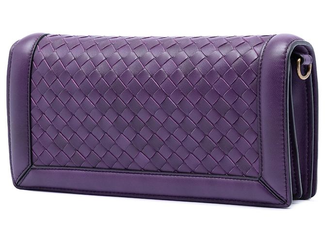 Bottega Veneta Borsa a tracolla Olimpia Knot in nappa Intrecciato viola - vista 2