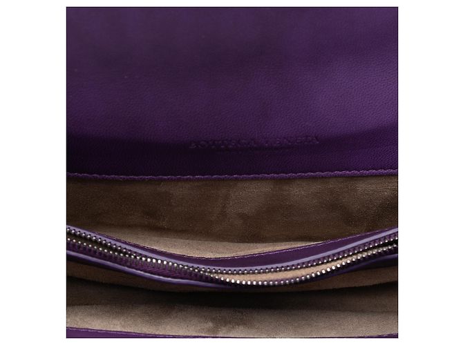 Bottega Veneta Borsa a tracolla Olimpia Knot in nappa Intrecciato viola - vista 4