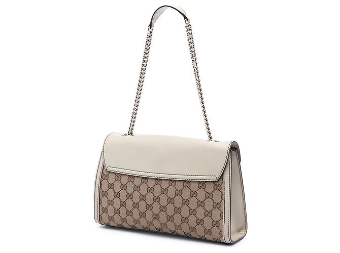 Gucci Emily Schultertasche aus beige GG Canvas, Größe Medium - Ansicht 2