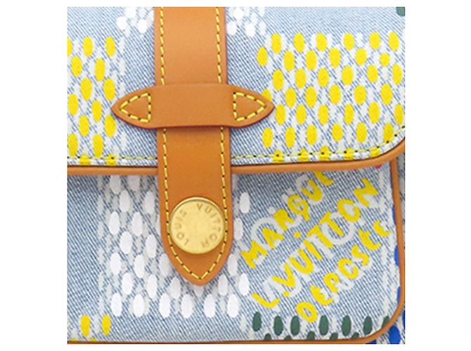 Louis Vuitton Blue LV Vers Damier Denim Cargo Wearable Wallet Azul - vista 7