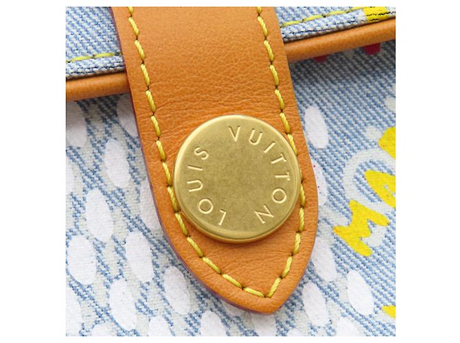 Louis Vuitton Blue LV Vers Damier Denim Cargo Wearable Wallet Azul - vista 8