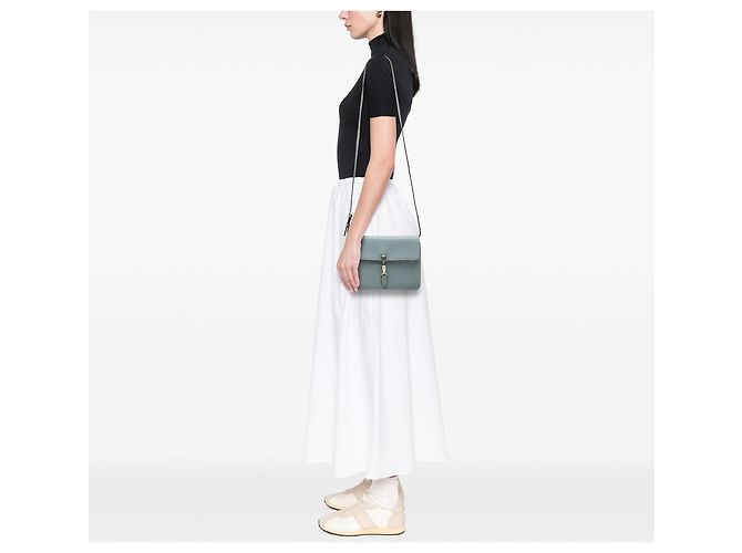 Borsa a tracolla convertibile Jackie in pelle di vitello blu Gucci Blu chiaro - vista 7