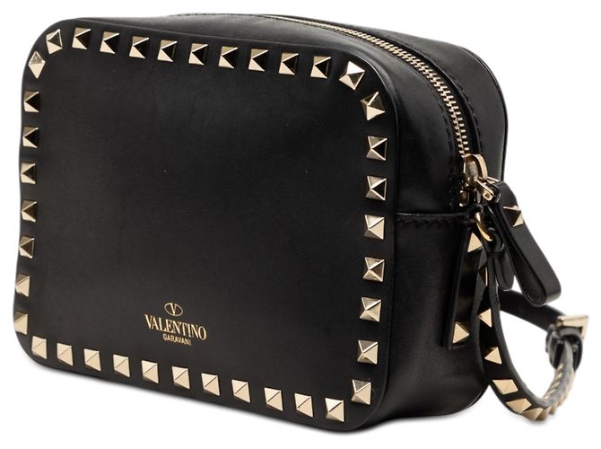 Borsa a tracolla Valentino in pelle nera Rockstud Nero - vista 2