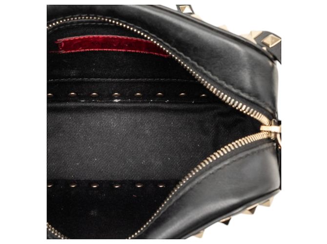 Borsa a tracolla Valentino in pelle nera Rockstud Nero - vista 4