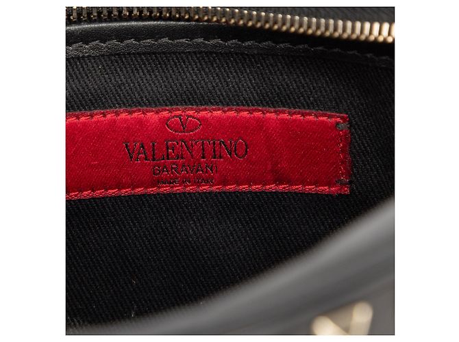 Borsa a tracolla Valentino in pelle nera Rockstud Nero - vista 5