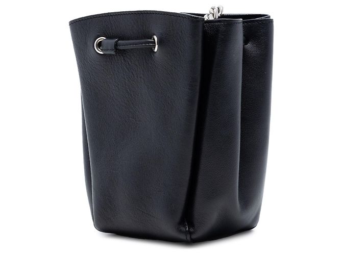 Borsa a secchiello bourse Saint Laurent in pelle nera con decorazioni monogramma mini Nero - vista 2