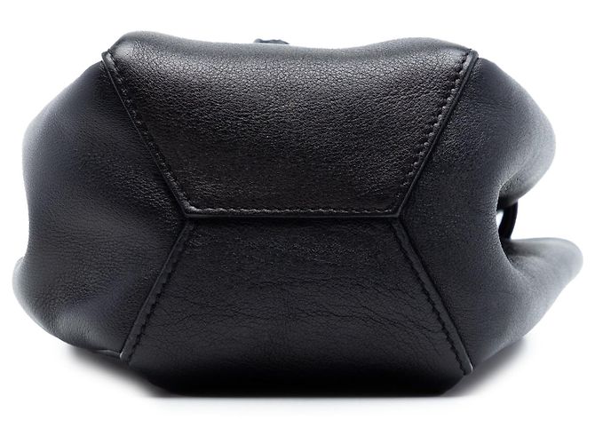 Borsa a secchiello bourse Saint Laurent in pelle nera con decorazioni monogramma mini Nero - vista 3